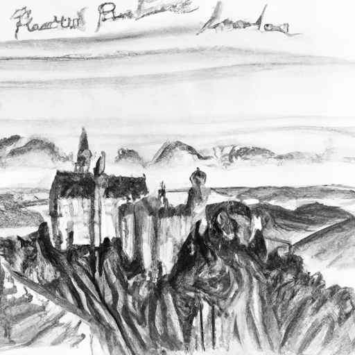 Imaginea potrivită pentru acest text ar putea fi o panoramă a castelului Neuschwanstein, cu peisajul montan în jur și oameni care vizitează castelul.
