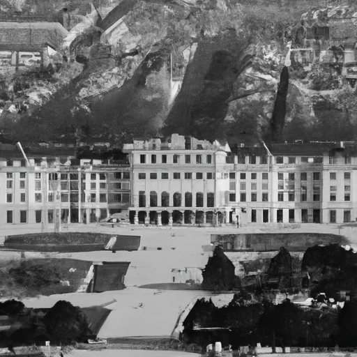O imagine aeriană a palatului Schönbrunn.