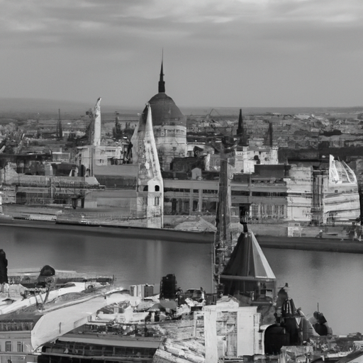 O imagine panoramică a Budapestei, cu Parlamentul Ungariei în prim-plan și râul Dunărea străbătând orașul, evidențiind frumusețea sa arhitecturală și istorică.