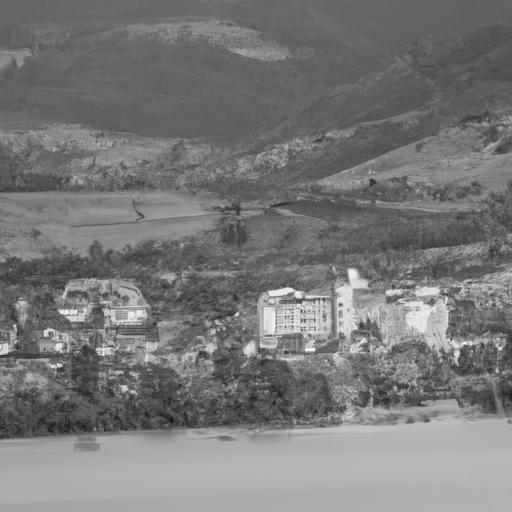 O imagine panoramică a Cazanelor Dunării, cu hoteluri elegante și pensiuni rurale înconjurând râul Dunărea.