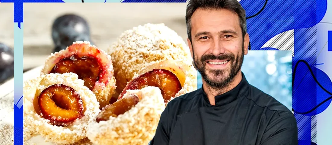 Chef Nicolai Tand, rețetă tradițională de găluște cu prune. Secretul celor mai pufoși gomboți