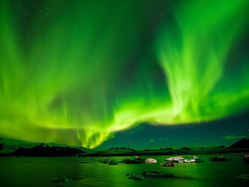 Photo aurora borealis